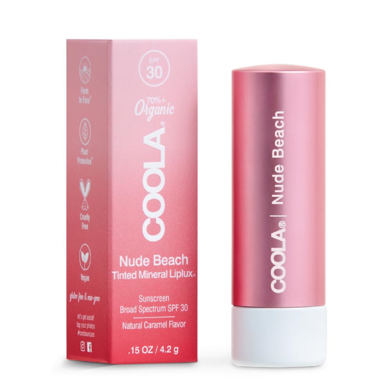 Coola Mineral Liplux SPF 30 Organic Tinted Lip Balm - Nude Beach Coola Mineral Liplux SPF 30 Organic Tinted Lip Balm - Nude Beach 4.2g