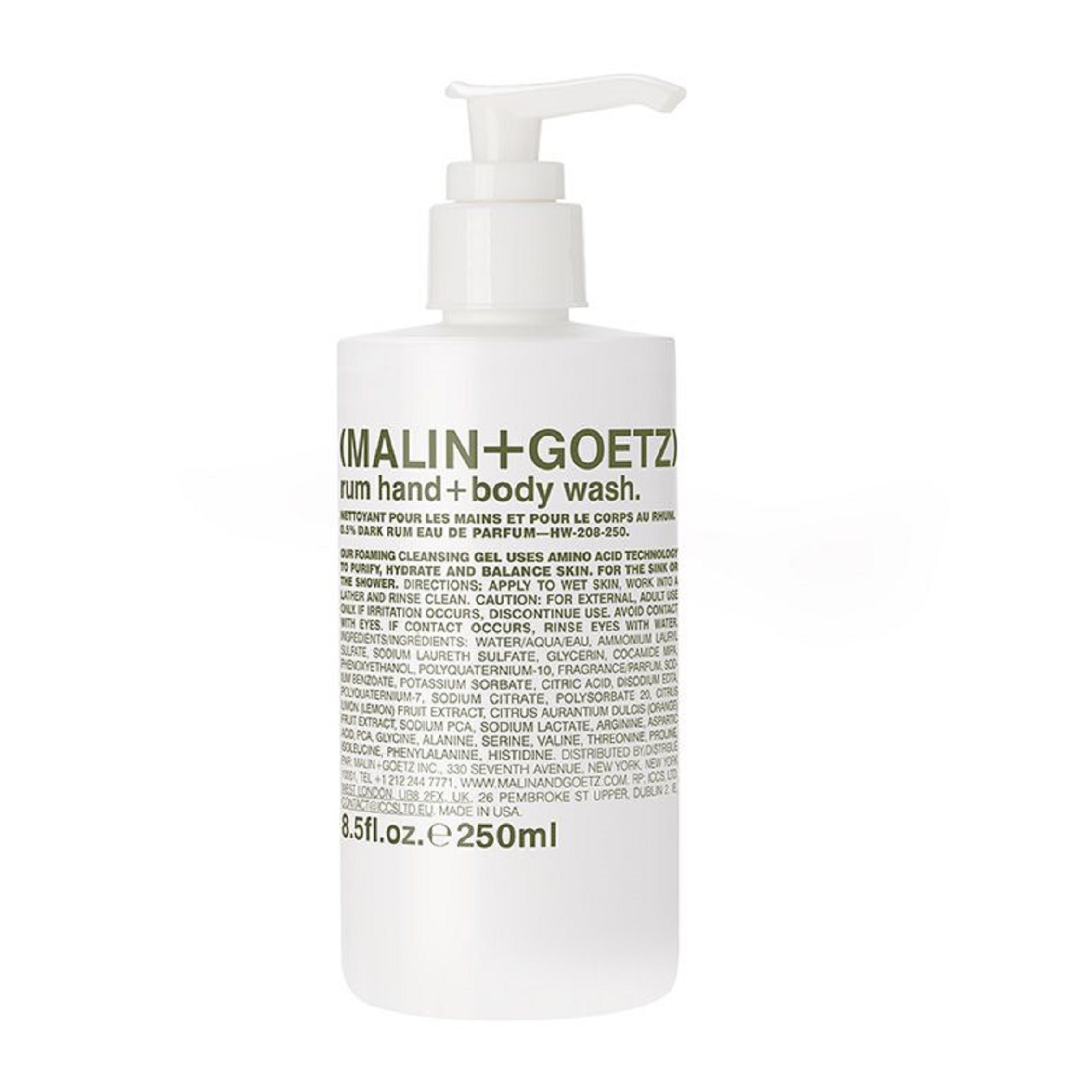 Malin Goetz Rum Hand Body Wash Malin Goetz Rum Hand Body Wash 250ml